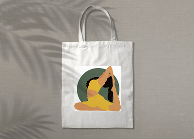 Product design - shopping bag bag branding design illustration illustrator logo postcard product design shopping sport ui ux vector yoga