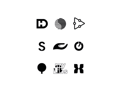 Logo Pack branding bw illustrator logo