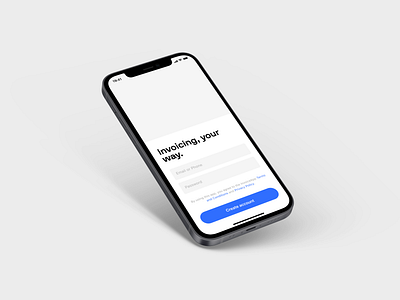 Sign up/register experimentation blue ios iphone 12 mobile design ux