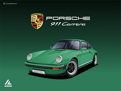 Porsche Carrera - Vector Car car car design car icon car illustration car vector carrera cars design illustration illustration minimalist porsche vector car vector design