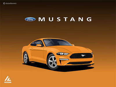 Ford Mustang GT - Vector Car car car illustration car vector cars design design car ford ford mustang ford mustang gt illustration illustration car illustration minimalist minimalist vector mustang mustang gt vector car