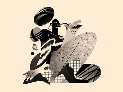 Sour character character design chill cocktail drink flat geometry girl illustration juice lemon minimal orange pattern shape sour summer texture vector woman