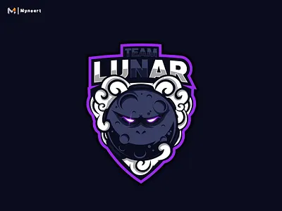 Lunar team logo character design esports illustration logo sports logo team vector