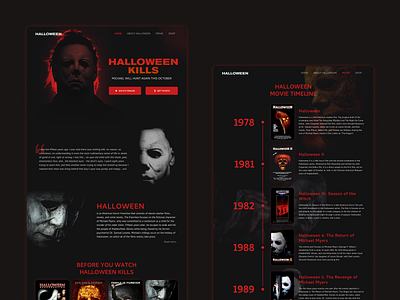 Halloween UI Design design halloween michael myers ui ui web uidesign uiux uiweb web web design website