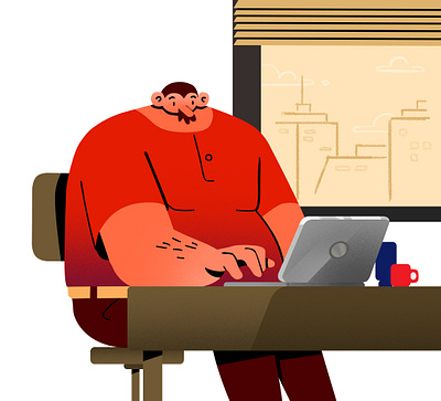 Busy Man character character design illustration illustrator motion design motion graphics