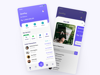 Revamp Jempay - an e wallet mobile app design designer digital payment e wallet electronic payment graphic design interaction design mobile app ui ui design uiux uix user experience designer user interface designer ux