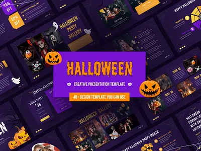 Halloween Party PowerPoint Presentation Template clean colorful company corporate event flyer halloween modern party photography pitch deck portfolio promotion pumpkin scary spooky studio unique web design website