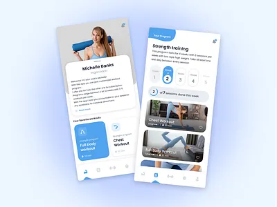Fitness and Yoga Mobile App 🧘‍♀️ design fitness app mobile app ui ux web yoga app