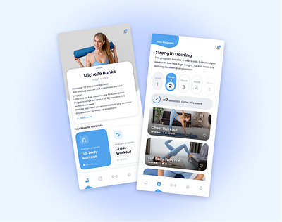 Fitness and Yoga Mobile App 🧘‍♀️ design fitness app mobile app ui ux web yoga app
