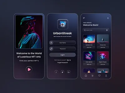 NFT Auction Mobile App UI Design Concept auction app bitcoin crypto cryptoart design ethereum home page illustration landing page minimal nft nft app nft art product design rarible token ui ux web design