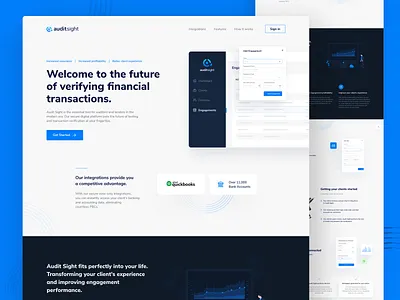 AuditSight - Landing Page app branding design designer designs landing landingpage logo ui web