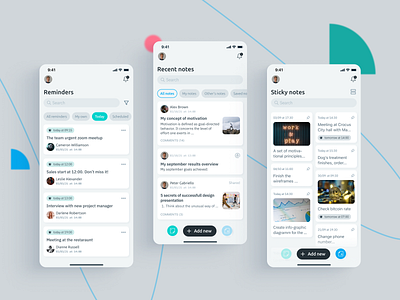 Notes Mobile App iOS app business app design ios minimal mobile app design mobile ui notes app organazer ui uxui designer