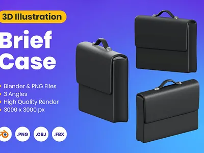 3D Briefcase 3d 3d animation 3d art 3d illustration animation app branding briefcase concept design graphic design illustration logo motion graphics office page ui web web design website