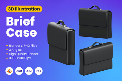 3D Briefcase 3d 3d animation 3d art 3d illustration animation app branding briefcase concept design graphic design illustration logo motion graphics office page ui web web design website