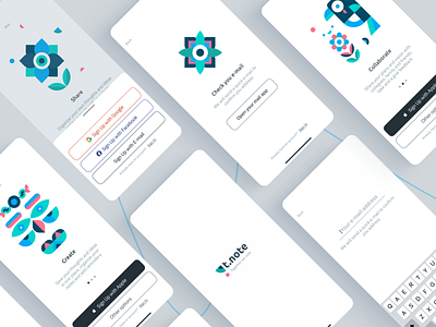 Notes Mobile App iOS (onboarding) business app design ios minimal mobile app design mobile ui notes app organizer ui uxui designer