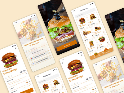 Burger Food App app bitmate bitmatestudio burger card delivery app design food food app mobile mobile app ui ui design ux ux design
