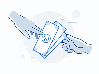 Illustration 'Money exchange' app branding design illustration logo ui vector