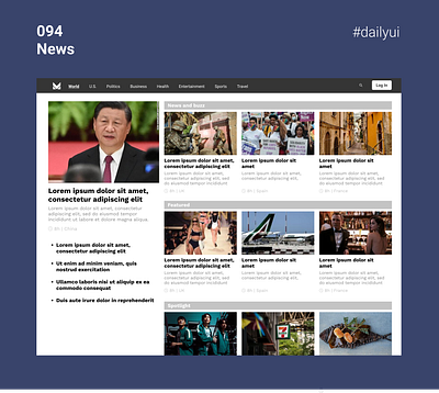 #094 News dailyui dailyui 094 dailyuichallenge news
