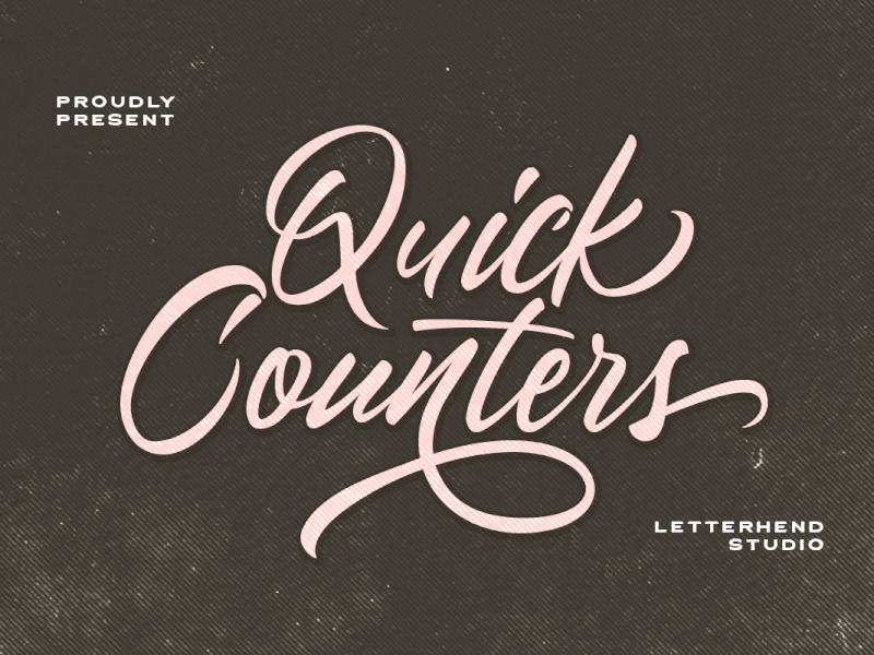 Quick Counters - Brush Script calligraphy brush freebies