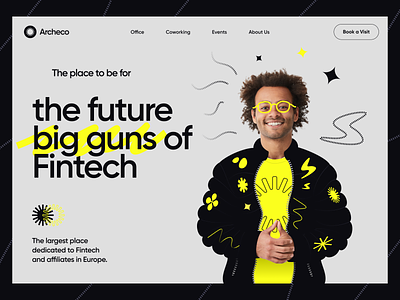 Archeco - website brand branding business design fintech illustration inspiration landing trends ui uidesign web webdesign
