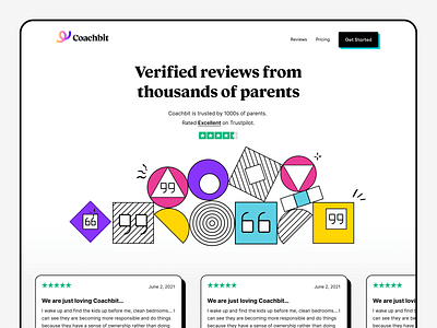 Coachbit SaaS b2b website reviews b2c clean coach design identity illustration knowledge landing page minimal product reviews saas site startup ui web webflow webflow design webpage website