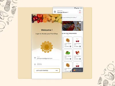 Fresh Fruits Selling App addtocart design figma fresh fruits mobileapp pos sale shopping ux