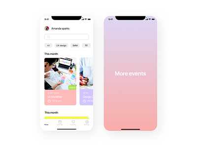 Mobile app (iOS) app design ui