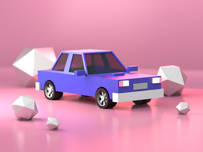 Car 3d 3dmodeling blender c4d car cinema4d cute lowpoly plastic redshift toy