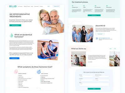 Web design concept for BIOID clinic (hormone therapy) branding design concept illustration ui visual design