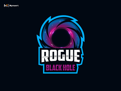 Black hole team logo character design esports logo sports logo team vector