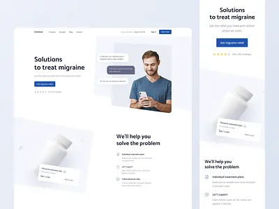 Healthcare Web Design doctor health healthcare landing page medic medical care medicine online consults patient pills product design therapy treatment ui ux web web design web site