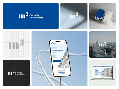 M2 Conseils Immobiliers — Brand Identity agence nantes brand branding design graphic design identity logo