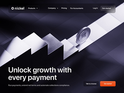 Fintech landing page v3 design