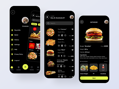 Food delivery App app clean cooking courier dashboard delivery eating food food app food delivery food delivery app foodie home screen material minimalistic mobile app restaraunt ui ui kit