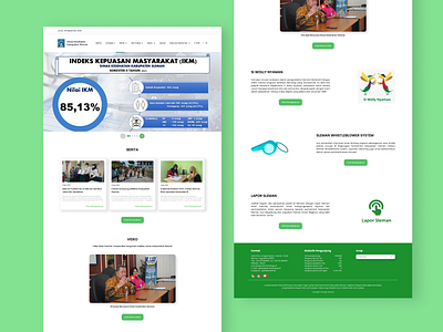 Redesign of the Sleman Health Department website design landingpage ui uiux uiuxdesign ux website