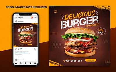 Restaurant Social Media Post design graphic design vector