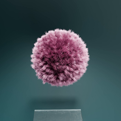 Fluffy Velvet 3d 3d animation 3dmodeling abstract animation b3d blender collision fluffy motion graphics particle system softbody sphere