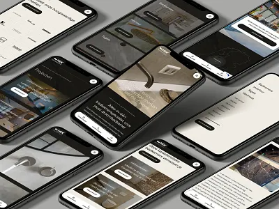 Hek Badkamers clean flat header mobile simple ui web