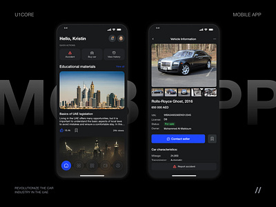 Car Market and Tracking - Mobile App Design apppresentation carapp carmarket cleandesign darkmode lightmode mobieappui mobile app modernui ui uiux ux