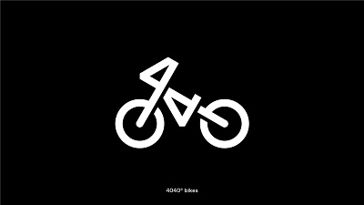 4040® bike branding figure geometry graphic design logo minimal number wordmark