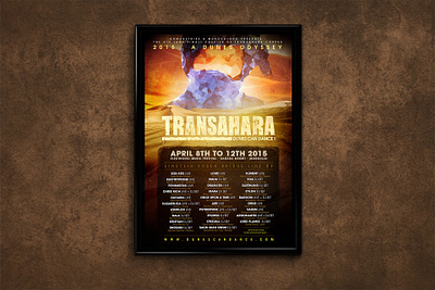Transahara : Dunes can dance branding event festival poster transahara