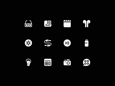 Multimedia Icons app design flat flat design icon icon design icon pack icon set icons illustration illustrator line art minimal ui ui design ux web website