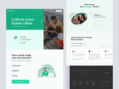 Landing Page — EasyKnock banking design hero image home page landing page product design real estate ui ux website