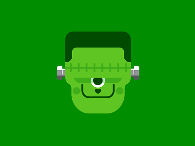 Eye Heart U: Frankenstein eye heart u beary much eyeheartubearymuch frankenstein green halloween