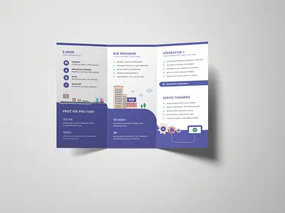 Company trifold print trifold vector