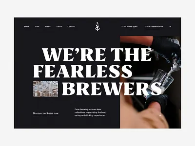 Stadshaven brewery hero bar beer big type brewery design drinks hero restaurant section typography ui ux video
