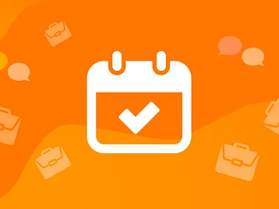 Schedule, meeting icon artwork illust illustration meeting orange plan schedule