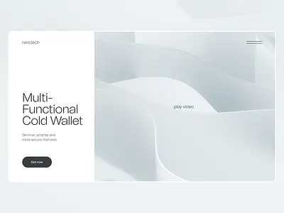 Cold Wallet Landing 3d effect graphic design hero image image landing layout promo typography ui wallet web3
