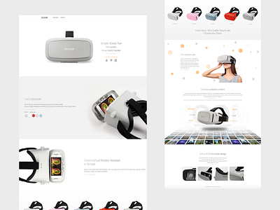 Zoom Vr Headset Website branding design flat glass headset icon illustration logo ui uiux ux vector virtual reality vr web website zoom