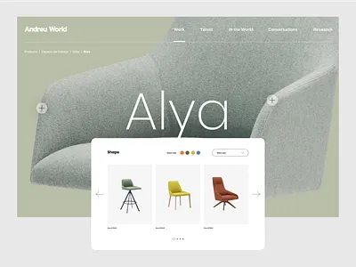 Inspiring Stories - A Chair Experience app branding chair content design editorial gallery graphic design mobile photo slider stories ui ux website